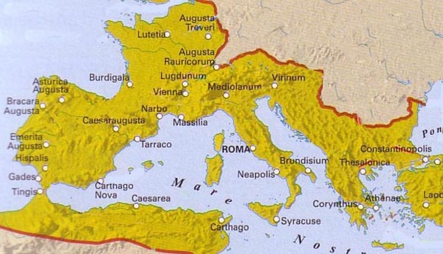 Expansión del cristianismo por Imperio Romano.