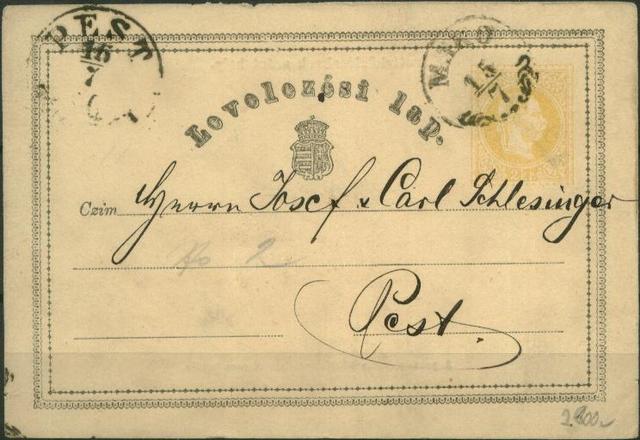 A világ első postai levelezőlapja