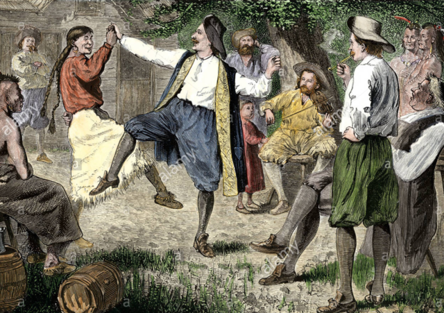 Cultural interactions between the natives and the french