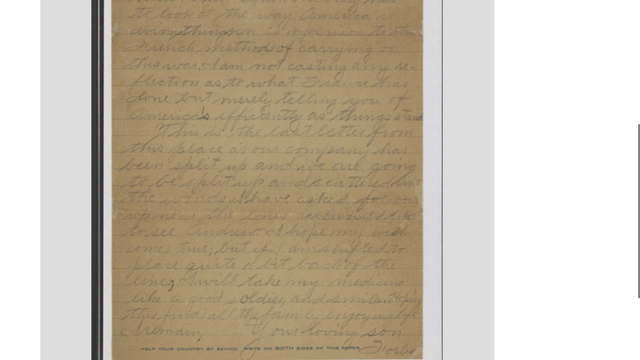 Letter to Father from Forbes Allan