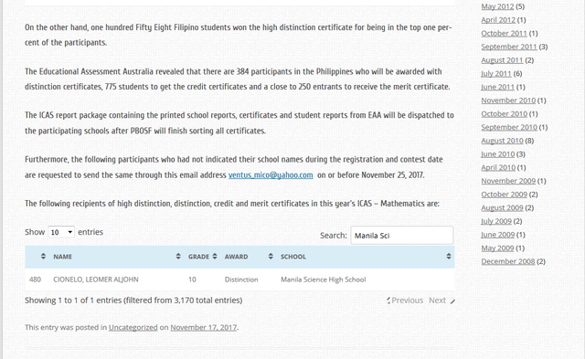 International Competitions and Assessments for Schools