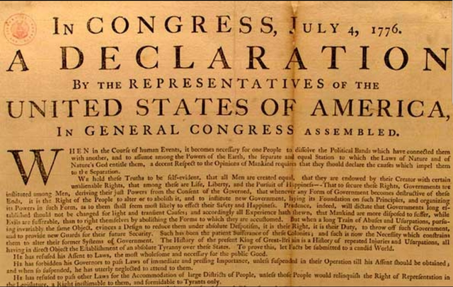 Declaración de la Independencia de EE.UU