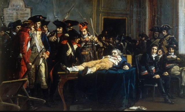 El guillotinamiento de Robespiere