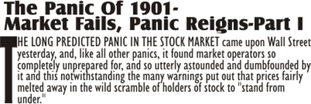 The Panic of The 1901