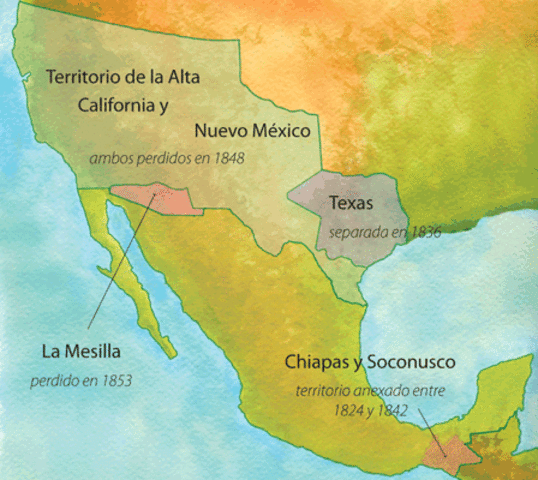 Venta de territorio mexicano a Estados Unidos
