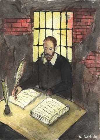 Cervantes en la cárcel de Argel.