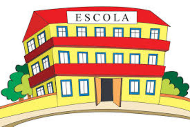 Minha primeira vez na escola.