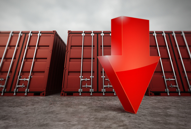 Caída en las exportaciones