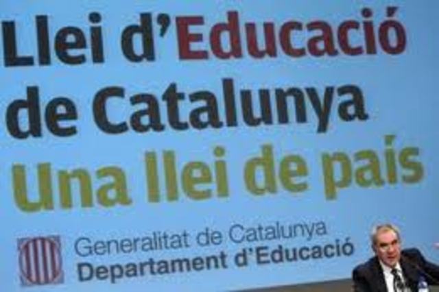 Llei d'Educació de Catalunya (LEC). Aprovada pel Parlament de Catalunya.