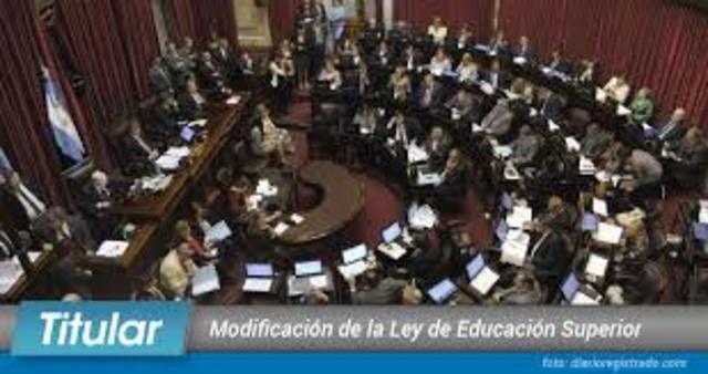 Modificación de la Ley de Educación Superior
