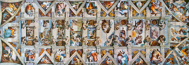 Michelangelo completed the Sistine chapel