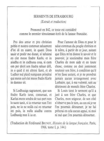 Les Serments de Strasbourg