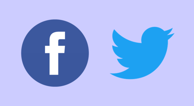 Facebook and Twitter