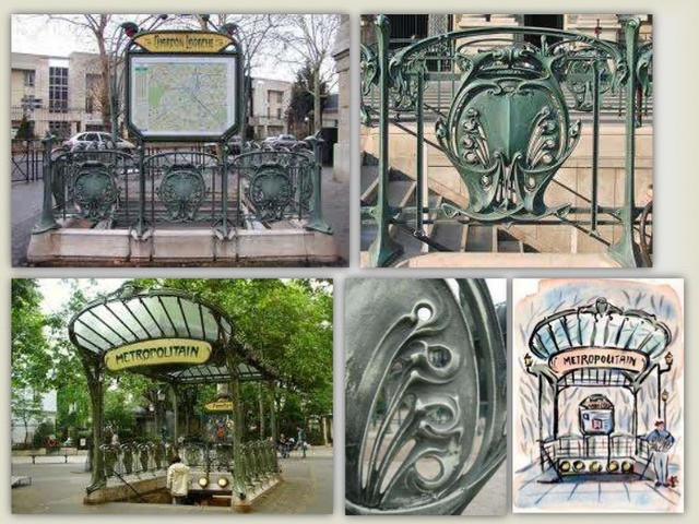Estaciones del metro parisino por Hector Guimard.