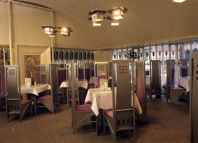 Cadena de salones de té de la señora Cranston de Mackintosh.