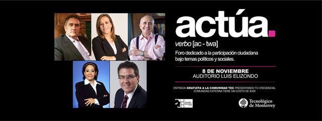 Se realiza el Foro “Actua 2017” con 5 de los 59 precandidatos independientes a la presidencia 2018