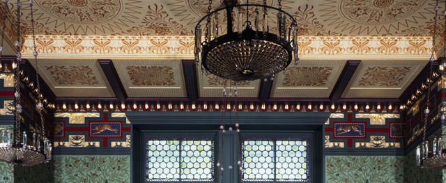 The green dining room; Morris, Marshall and Faulkner & Co.