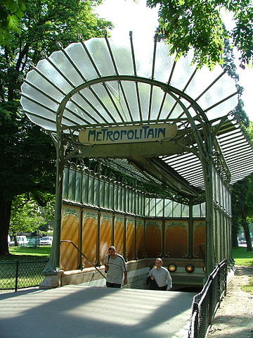 Estación del metro Abbesses en París, Hector Guimard