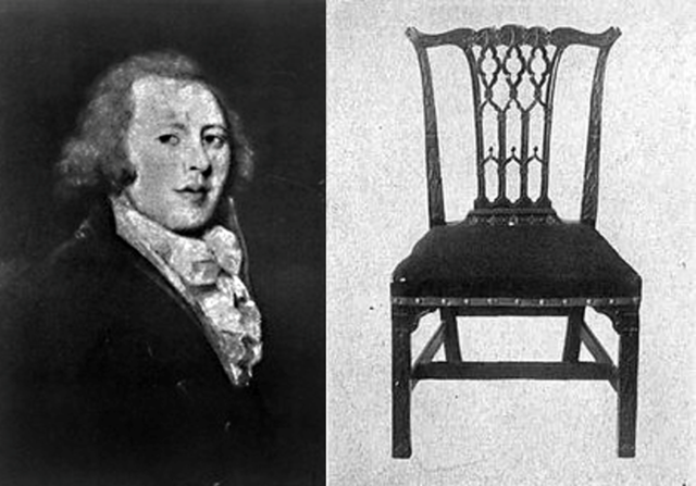 Una silla estilo Chippendale.