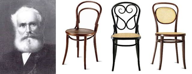 Michael Thonet patenta el primet método de curveado de madera