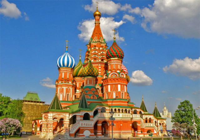 Cathedral of St. Basil built to honor victory at Kazan