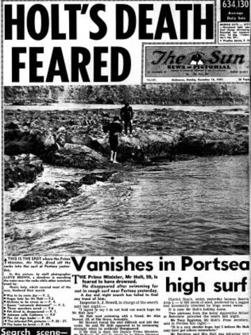 Harold Holt sadly died