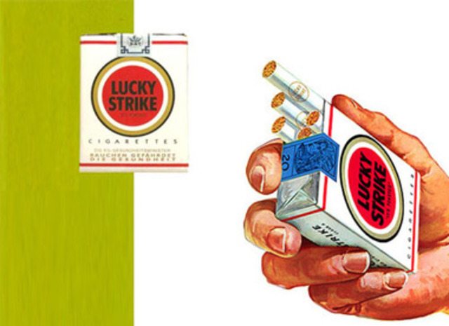 Cajetilla Lucky Strike.