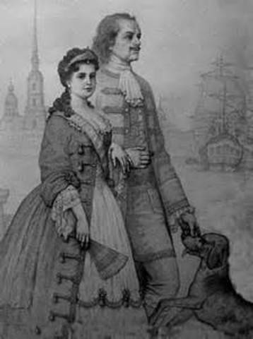 Marrige to  Martha Skavronskaya or Catherine I