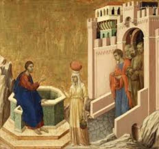 Christ and the Samaritan Woman by Duccio