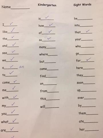 Sight Word Home Practice