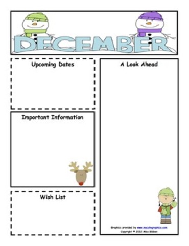 Classroom Events Newsletter