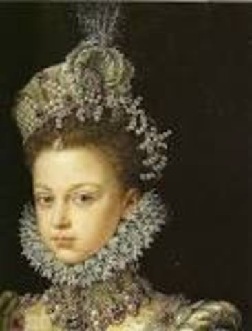 Elizabeth of Valois and King Philip II had their first child, Isabella Clara Eugenia