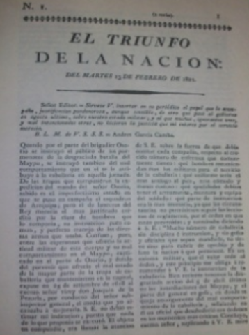 EL TRIUNFO DE LA NACIÓN