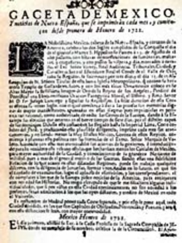 Primera publicación periódica de Nueva España
