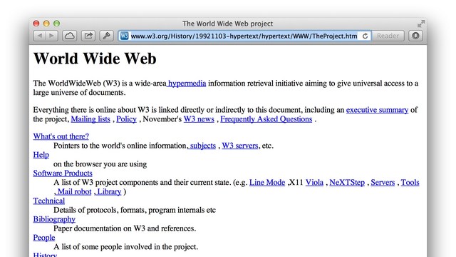 The first web page is born