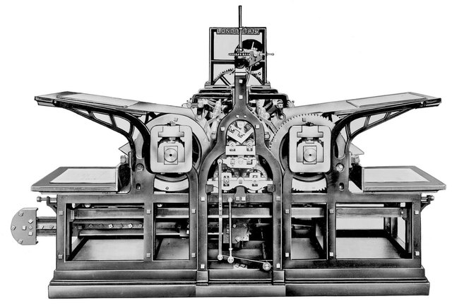 Development of steam powered cylinder press.