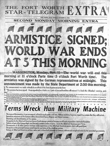 Germany Signs Armistice with Allies
