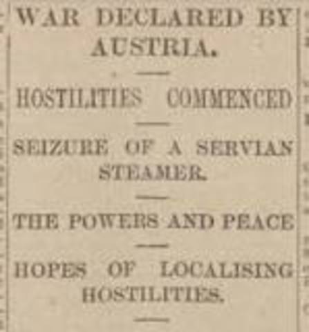 Austria declares war