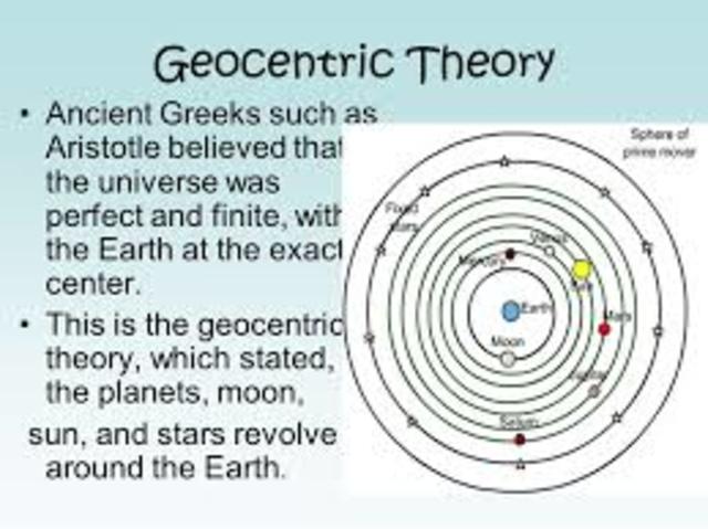 Aristotle explained the geocentric theory