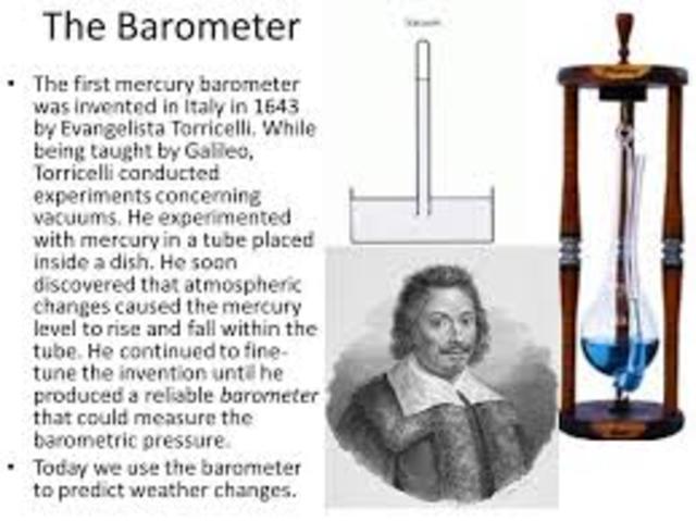 Evangelista Torricelli developed the first mercury barometer