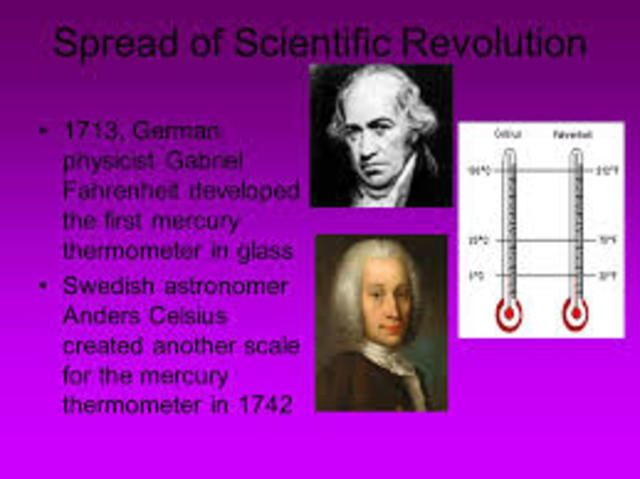 anders celsius create a scale for the mercury thermometer