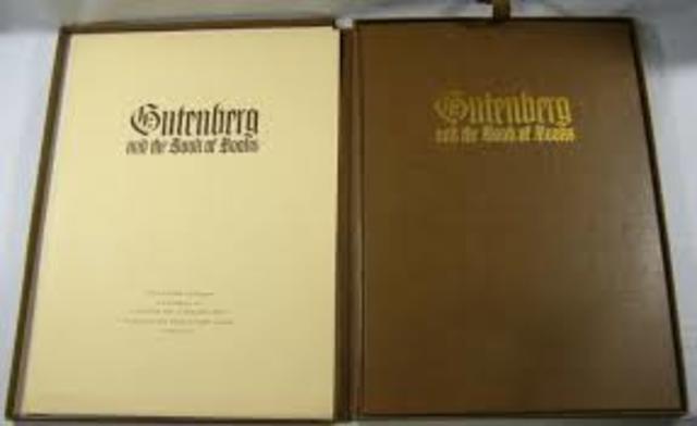 Gutenberg prints the first Bible