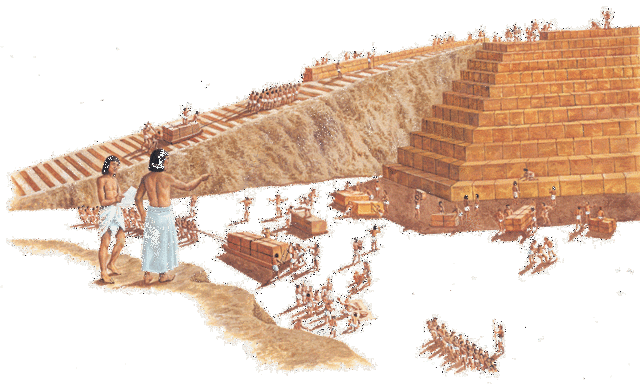 Egyptenaren bouwen Piramides