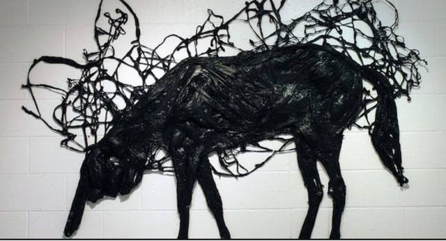 POINTY HEADED" BLACK TRASH BAGS