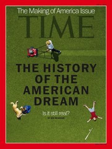Time Magazine cover is "American Dream Still Alive?"
