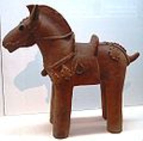 Haniwa de un caballo. Japón