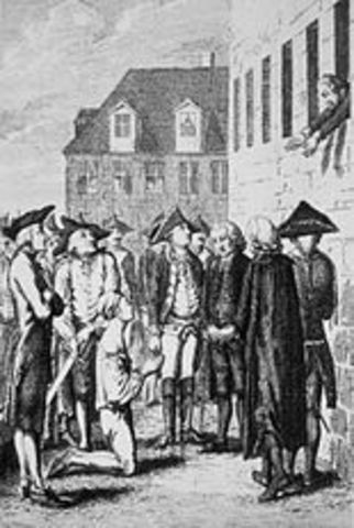 Frederick the Great is forced to watch his close friends execution