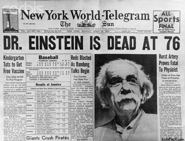 the dead of Einstein