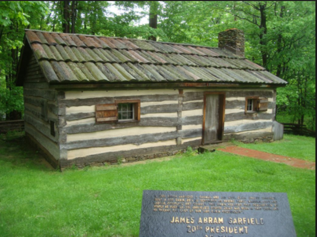last of 7 presidents born in log cabin