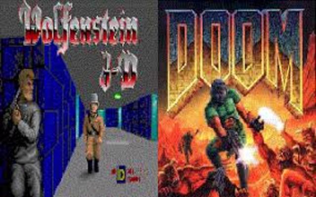Wolfenstein 3D and Doom